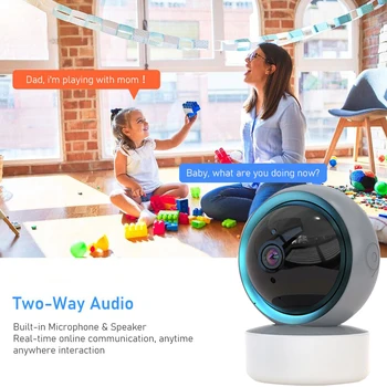 Камера 1080P Wifi, IP-камера Tuya Smart Life, беспроводные камеры Surval, P2P HD, камера безопасности, 2-полосный аудио-видеоняня, камеры для наблюдения за ребенком Изображение 3