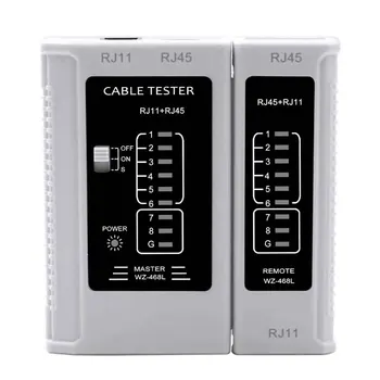 Тестер сетевого кабеля для домашнего Офиса Обнаружение проблем с проводкой Многофункциональное подключение RJ45 RJ11 Ethernet Lan Инструмент для ремонта широкого применения Изображение 2