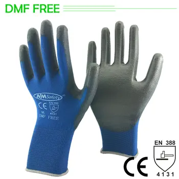 24 шт./12 пар, трикотажные нейлоновые Хлопчатобумажные защитные перчатки с покрытием из искусственной кожи, сертифицированные CE Механические защитные рабочие перчатки Изображение 0