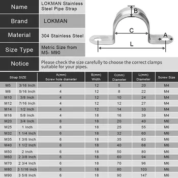 60 Упаковок Жесткого Трубчатого Ремня M25 (1 дюйм) из нержавеющей Стали с 2 отверстиями Кабельный U-Образный Кронштейн Зажимная Вешалка Изображение 4