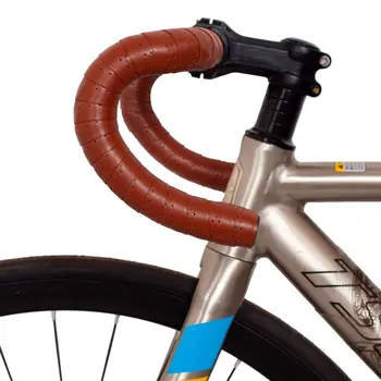 Ремешок для руля дорожного велосипеда Кожаный амортизирующий Нескользящий Удобный удлиненный Велосипедный винтажный перфорированный ремешок для руля