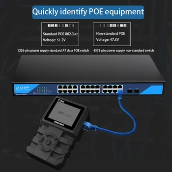 Ethernet LAN Сетевой Кабельный тестер Line Finder Проводной Трекер POE Коммутатор Сетевой Кабельный Тестер Многофункциональный С Защитой От Помех RJ45 Изображение 1