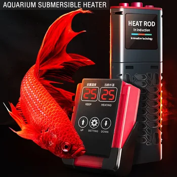 Регулятор Температуры Нагревателя Аквариума для Рыб Взрывозащищенный Светодиодный Дисплей Аквариума для Рыб Регулируемый Контроль Температуры Стержня Для нагрева воды