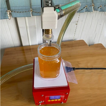 Коммерческая машина для розлива пасты в мед, шестеренчатый насос для взвешивания вязкой жидкости, автоматический наполнитель 3 кг 5 кг Изображение 0