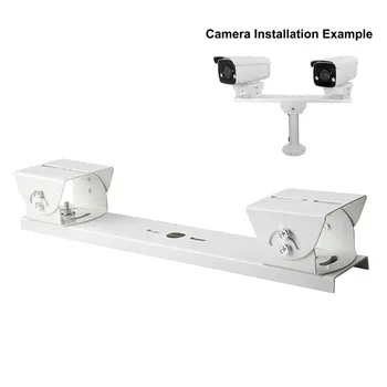 Металлический Стальной кронштейн для крепления двойной камеры, удлинитель, горизонтальный рычаг, держатель для крепления камеры безопасности для двойной камеры наблюдения Изображение 0
