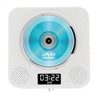 1 Упаковка Портативного CD-плеера Белого цвета С Bluetooth, Настенный CD-плеер с ИК-пультом дистанционного управления, настенный CD-плеер с динамиком