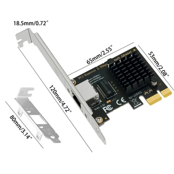 RTL8125BG intel1225V Gigabit Ethernet PCI Карта 10/100/2500 Мбит/с 2,5 Гбит/с RJ45 LAN PCIe Адаптер для ПК Изображение 5