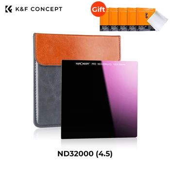 K & F Concept Square ND32000 (15 стоп) Фильтр нейтральной плотности 100x100 * 2 мм 28 Водонепроницаемых стекол с многослойным покрытием