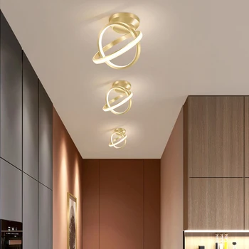 Современные светодиодные потолочные светильники Абажур для домашних прихожих, Потолочная люстра в коридоре, Настенный светильник для освещения гостиной, спальни