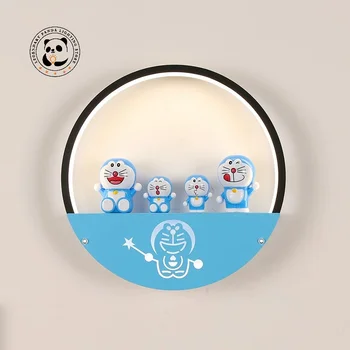 Nordic LED Personality Doraemon Настенные Светильники для Детской Комнаты Кухня Столовая Спальня Кабинет Балкон Светильники Для Прохода Декор