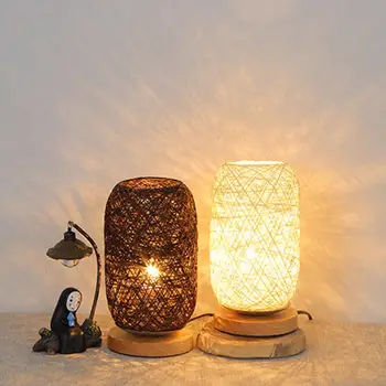 Светодиодная настольная лампа с обмоткой, креативные ночные светильники для домашнего декора, прикроватное освещение для спальни, лампа для чтения книг, декоративная лампа