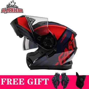Индивидуальный мотоциклетный модульный откидной шлем для мужчин и женщин, защитный шлем для скоростного спуска по мотокроссу, полнолицевый Casco Moto DOT, одобренный ЕЭК Изображение 0