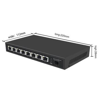 ONTi 8-портовый Коммутатор 2,5 G Ethernet 2,5GBASE-T Сетевой Коммутатор 10Gigabit Uplink Plug and Play Hub Интернет-Разветвитель Без вентилятора Изображение 2