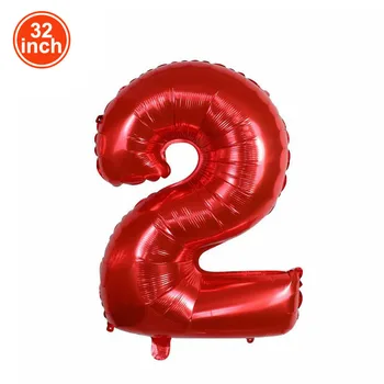 Красный Воздушный шар с большими Цифрами 32 Дюйма 1 2 3 4 5 6 7 8 9 Гонщик Шар На День Рождения Цифра воздушные шары для девичника Фигурка Голоб Баллон