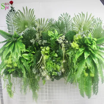 SPR Бесплатная доставка листва зеленая цветочная стена (только материал) свадебный фон искусственный цветочный ряд арка декоративная флора