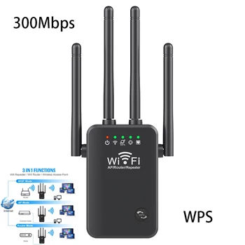 Усилитель беспроводного сигнала 2,4 G 300 Мбит/с с длительным отключением Wi-Fi Расширенный удлинитель Сетевой усилитель WIFI ретранслятор 802.11n WPS