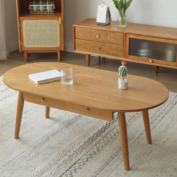Новый минималистичный и современный чайный столик, мебель из цельного бревна, экологически чистая краска на водной основе Teapoy Изображение 2