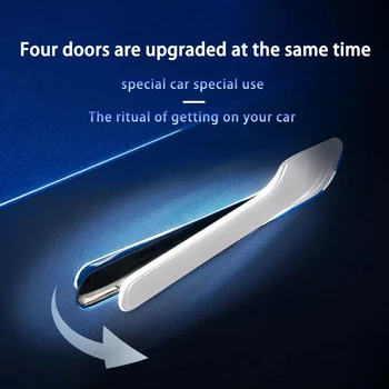 Для Tesla Model 3, модель Y 2021, Аксессуары, Умный датчик, дверная ручка электромобиля с подсветкой Приветствия, автоматически открывающиеся ручки Изображение 2