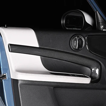 Для MINI COOPER F60 Аксессуары для интерьера автомобиля из настоящего Углеродного волокна, наклейка для отделки дверей