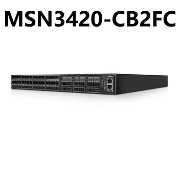 NVIDIA Mellanox MSN3420-CB2FC Spectrum-2 Открытый коммутатор Ethernet 25GbE/100GbE Cumulus Linux System 48x25GbE & 12x100GbE QSFP28 & SFP28