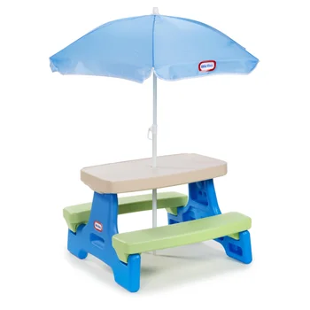 Удобный детский столик для пикника с зонтиком, туристическое снаряжение