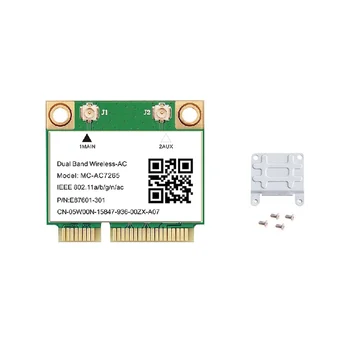 1200 Мбит/с Беспроводной MC-AC7265 Двухдиапазонный Mini PCI-E WiFi Карта Bluetooth 4.2 802.11Ac Двухдиапазонный 2,4 G 5 ГГц Адаптер для Ноутбука Изображение 1