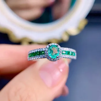 2023 Новое изумрудное кольцо уникальный стиль, прекрасный модный цвет, свадебные украшения, обручальное кольцо Изображение 2