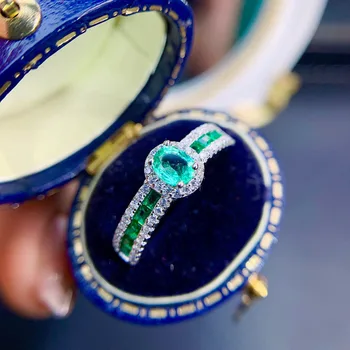 2023 Новое изумрудное кольцо уникальный стиль, прекрасный модный цвет, свадебные украшения, обручальное кольцо Изображение 3
