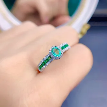 2023 Новое изумрудное кольцо уникальный стиль, прекрасный модный цвет, свадебные украшения, обручальное кольцо Изображение 4