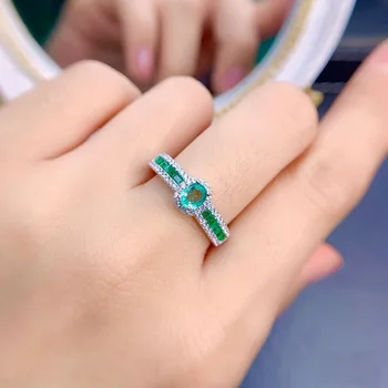 2023 Новое изумрудное кольцо уникальный стиль, прекрасный модный цвет, свадебные украшения, обручальное кольцо Изображение 5