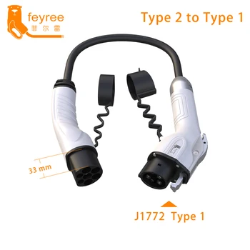 зарядный кабель-адаптер feyree Type 2-J1772 Type 1 для Зарядной станции EV Электромобиль EVSE Зарядное устройство 16A 3.5KW 32A 7KW