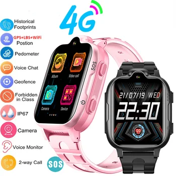 4G Детские умные часы, телефоны для звонков, Детские Bluetooth GPS Умные часы 700 мАч фунтов WIFI IP67 Водонепроницаемые смарт-часы SOS SIM-карта Новая