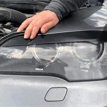 Автомобильная Передняя Фара из смолы, Накладка для бровей и век для BMW X5 E70 2007-2013, Черный глянец Изображение 3