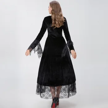 Платье королевы вампиров для косплея на Хэллоуин, средневековый винтажный костюм Изображение 4