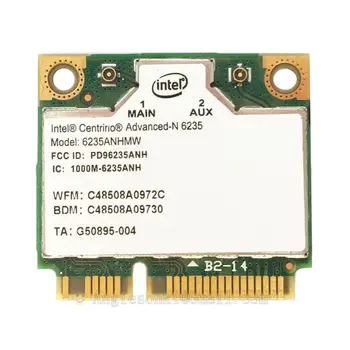 6235ANHMW 6235AN PCI E WiFi + Bluetooth 4,0 2,4 ГГц/5 ГГц 802.11abgn WLAN КАРТА Centrino Advanced-n 6235 для AUSU UX32 UX32VD IPEX4 Изображение 1
