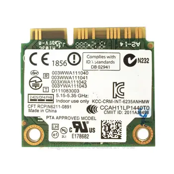 6235ANHMW 6235AN PCI E WiFi + Bluetooth 4,0 2,4 ГГц/5 ГГц 802.11abgn WLAN КАРТА Centrino Advanced-n 6235 для AUSU UX32 UX32VD IPEX4 Изображение 2