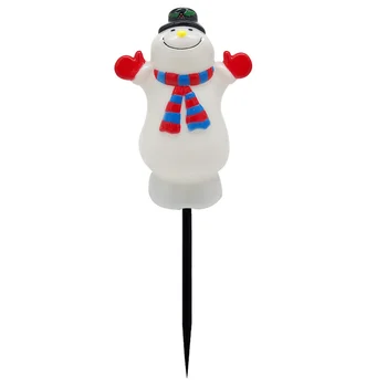 Наружная водонепроницаемая ручная кукла RGB проекционная лампа, вставленная рождественская лампа для лужайки, теплая белая снежная лампа, струнная садовая лампа Изображение 0