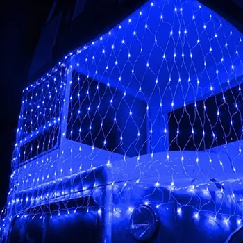 ЕС Штекер 3 м/1 м светодиодные сетчатые вечерние водонепроницаемые Гирлянды Открытый уличный фонарь Праздничное освещение Гирлянда Декор для сада Рождество Изображение 2