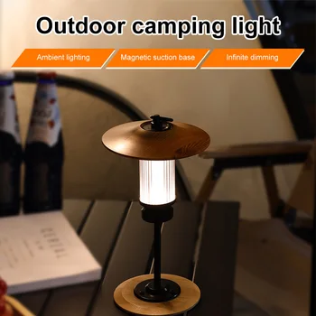 Портативные фонари для кемпинга на открытом воздухе, сверхдлинные фонари для кемпинга, атмосферные фонари для кемпинга с магнитным кольцом для наружной палатки Изображение 0