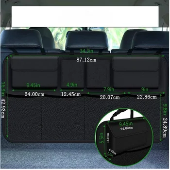 Для Tesla Модель 3/Y Автомобильный Органайзер для багажника Очень Большой Емкости Сумка для хранения С прочной эластичной сетчатой крышкой 2017-2023 Изображение 1