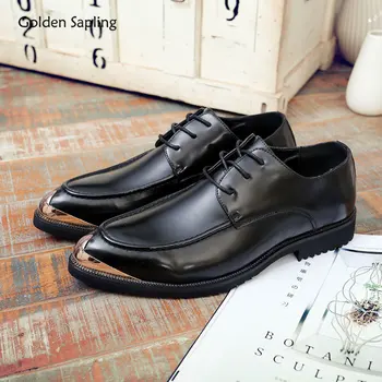 Golden Sapling Мужская официальная обувь для бизнесменов, Элегантные мужские модельные туфли, мужские повседневные деловые оксфорды-дерби