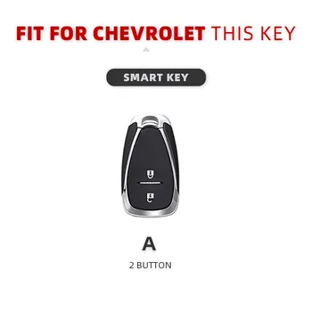 Чехол для ключей автомобиля с 2 Кнопками для Chevrolet Orlando Key Cover Onix Remote Protect Fob Shell Автоаксессуары Полный Комплект Из Металлического Сплава Изображение 1