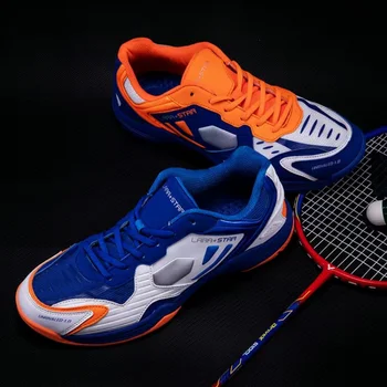 Новая Роскошная брендовая обувь для бадминтона, мужские и женские дизайнерские теннисные туфли Унисекс, Противоскользящие кроссовки для бадминтона, Женская спортивная обувь