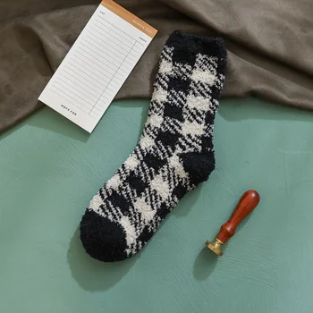 7 пар утолщенных носков на щиколотках из кораллового флиса Теплые толстые носки для пола Пушистые носки для сна Изображение 5